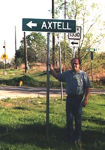 Axtell, TX highway sign